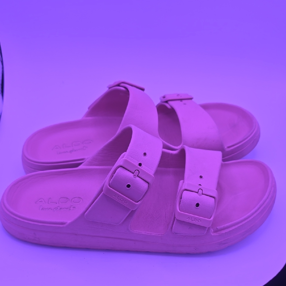 Aldo Pink Sandals Minimalist Comfort Slip-On